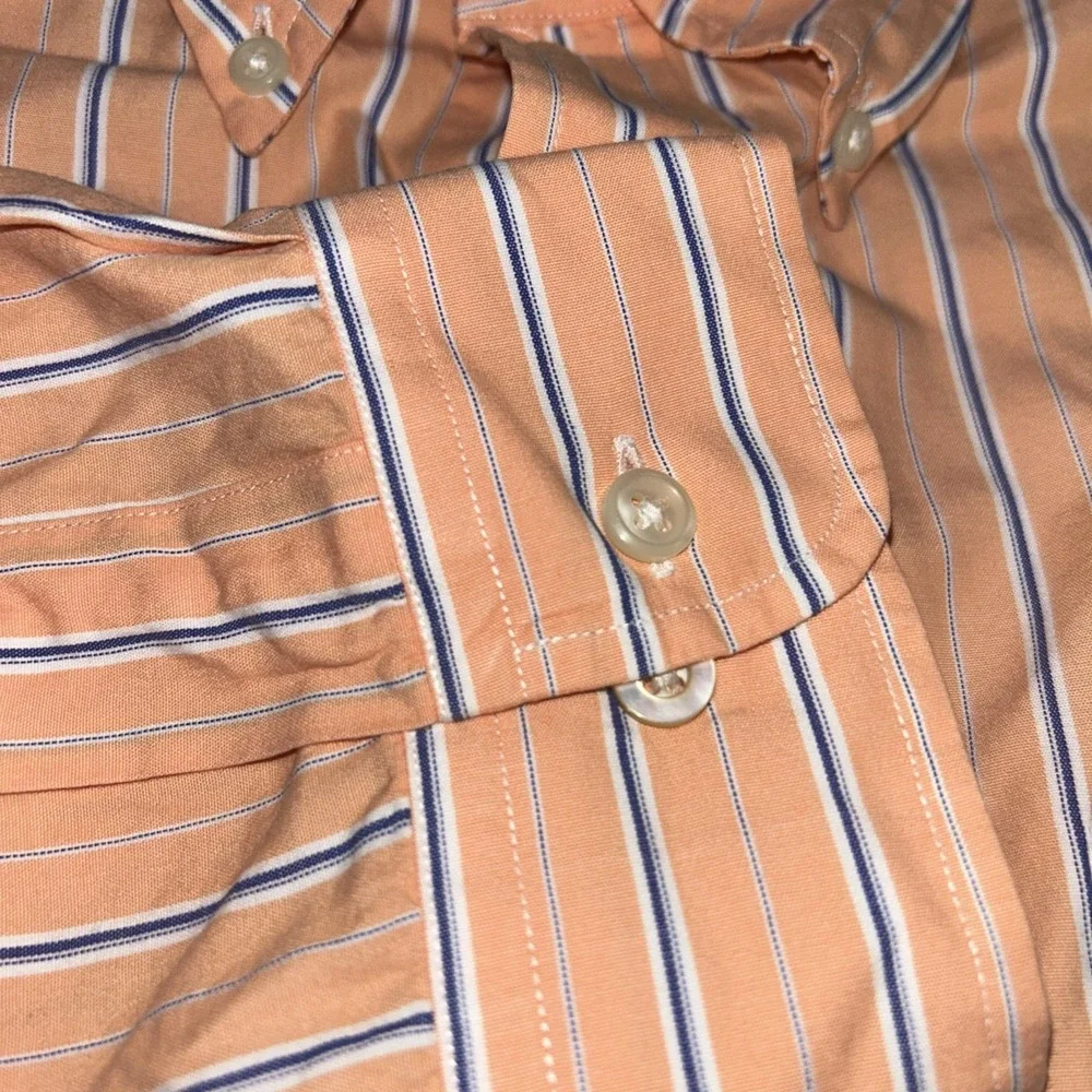 Polo Ralph Lauren Vintage Button Down 100%‎ Two Ply Cotton Men's XL